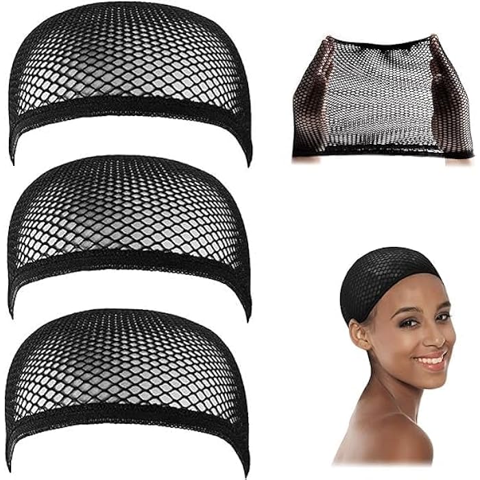 Black Mesh Wig Caps Three Pieces